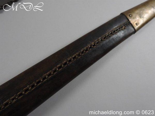 michaeldlong.com 3008258 600x450 Swiss Brass Hilted Short Sword with Saw Back Blade