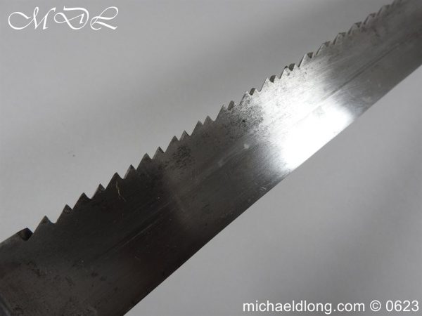 michaeldlong.com 3008261 600x450 Swiss Brass Hilted Short Sword with Saw Back Blade