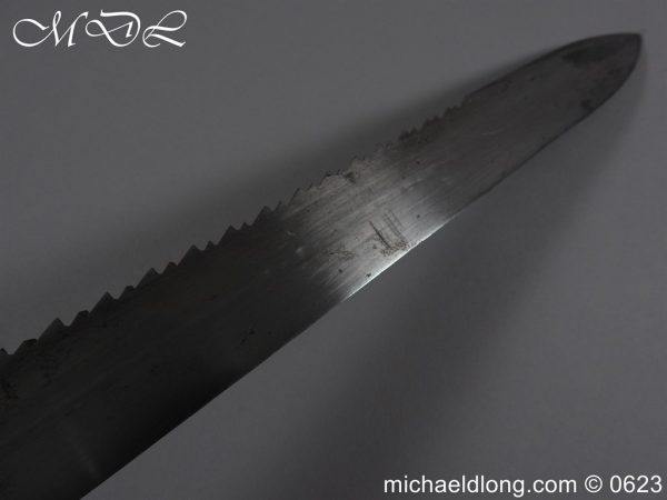 michaeldlong.com 3008262 600x450 Swiss Brass Hilted Short Sword with Saw Back Blade