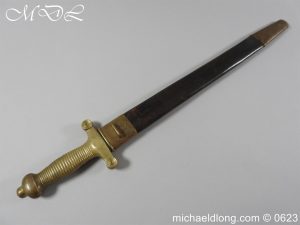 Swiss Brass Hilted Short Sword with Saw-Back Blade