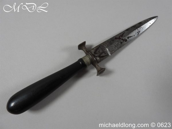 Continental Stiletto with Etched and Blue Blade