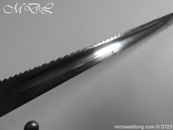 Belgian 1880 Engineers Saw Back Bayonet - Image 5