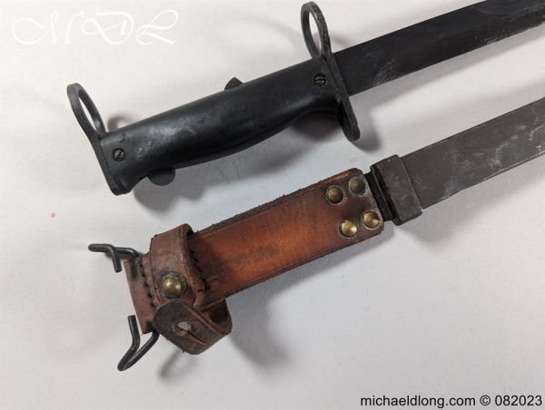 michaeldlong.com 082311 600x452 French M1956 Bayonet with Leather Frog