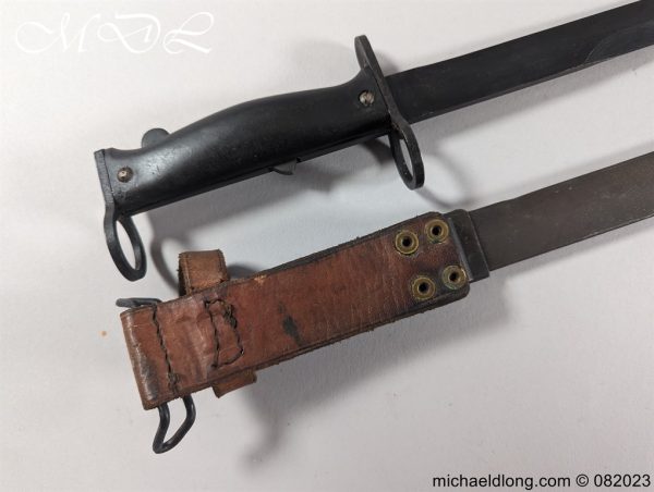 michaeldlong.com 082314 600x452 French M1956 Bayonet with Leather Frog