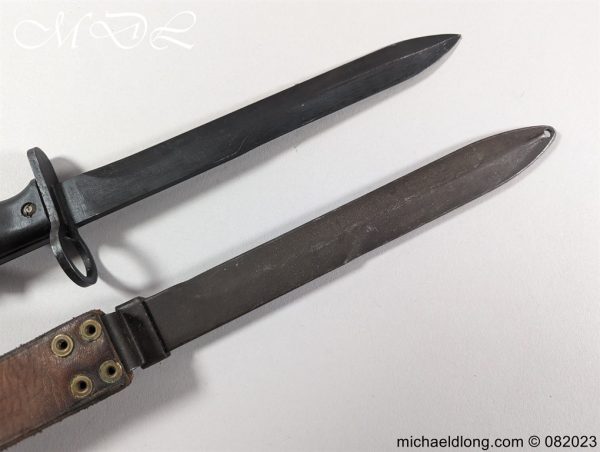 michaeldlong.com 082315 600x452 French M1956 Bayonet with Leather Frog
