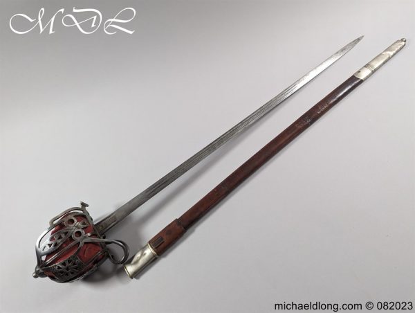 michaeldlong.com 0823199 600x452 Victorian Scottish Basket Hilt Officer’s Sword