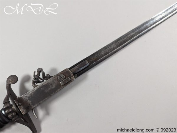 michaeldlong.com 0823312 600x452 English 19th c Flintlock Sword Pistol