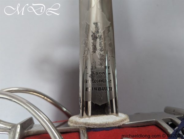 Royal Scots 5th Volunteers Basket Hilted Sword - Image 11