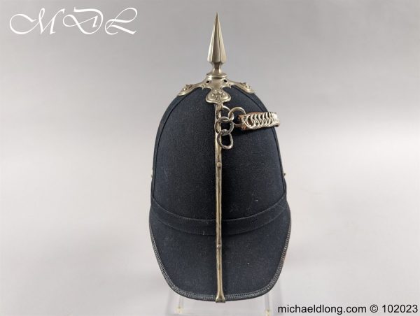 Victorian Midlothian and Peebles Officer’s Blue Cloth Helmet - Image 10