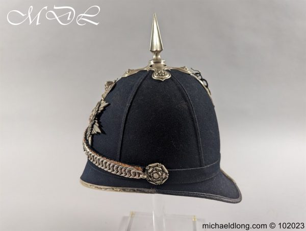 Victorian Midlothian and Peebles Officer’s Blue Cloth Helmet - Image 7
