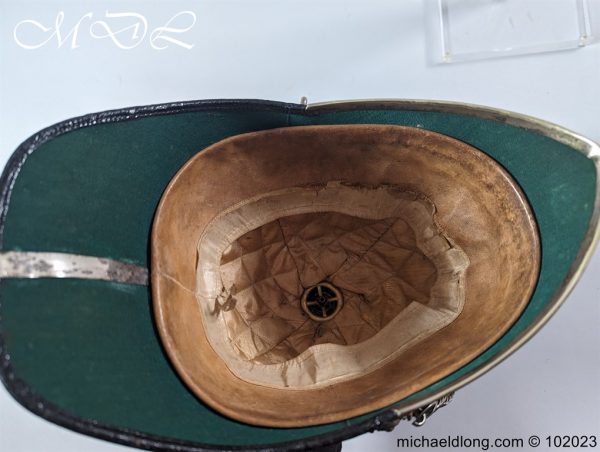Victorian Midlothian and Peebles Officer’s Blue Cloth Helmet - Image 5