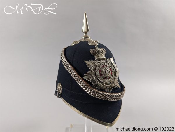 Victorian Midlothian and Peebles Officer’s Blue Cloth Helmet