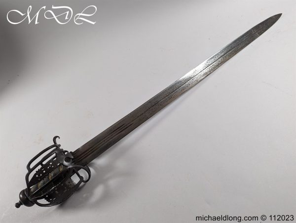 English Cavalry Basket Hilted Broadsword
