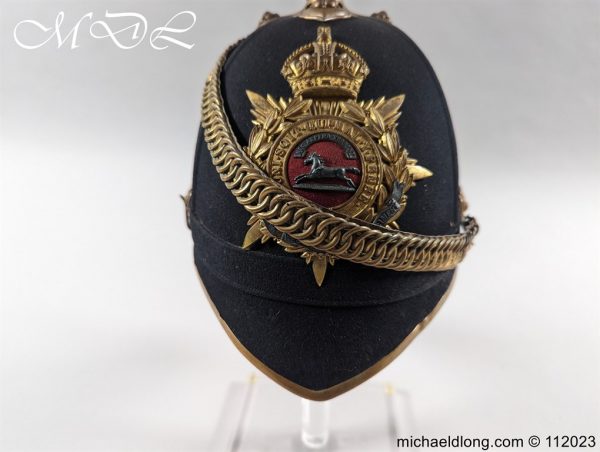 British West Yorkshire Blue Cloth Officer’s Helmet - Image 2