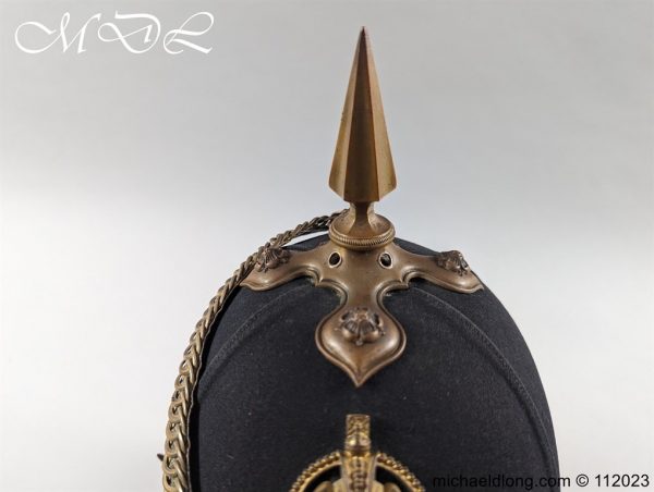 British West Yorkshire Blue Cloth Officer’s Helmet - Image 16