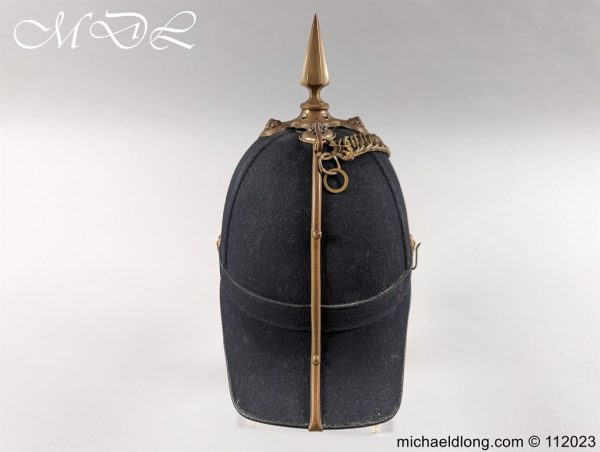 British West Yorkshire Blue Cloth Officer’s Helmet - Image 12
