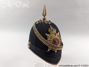 British West Yorkshire Blue Cloth Officer’s Helmet