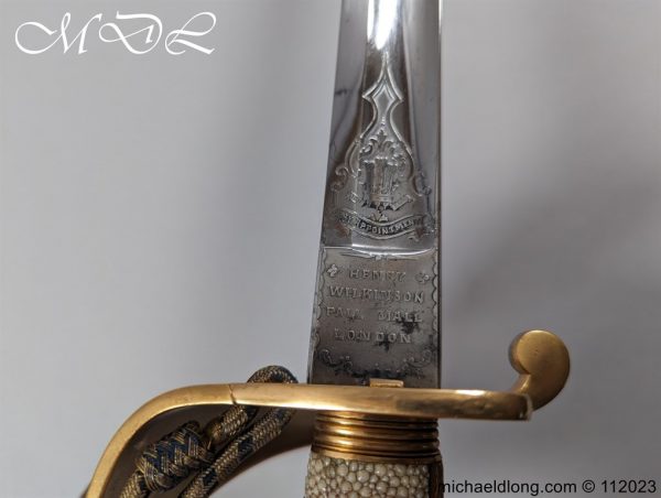 Victorian Navy Officers Sword By Wilkinson Sword London - Image 15