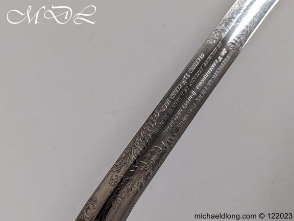 Lanarkshire 50th Rifle Volunteer Presentation Sword - Image 11