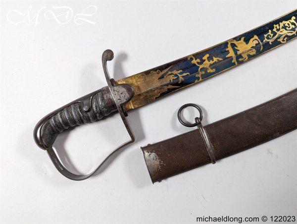 English 1796 Blue and Gilt Light Cavalry Officers Sword - Image 2