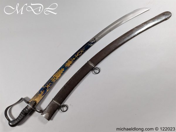 English 1796 Blue and Gilt Light Cavalry Officers Sword - Image 30