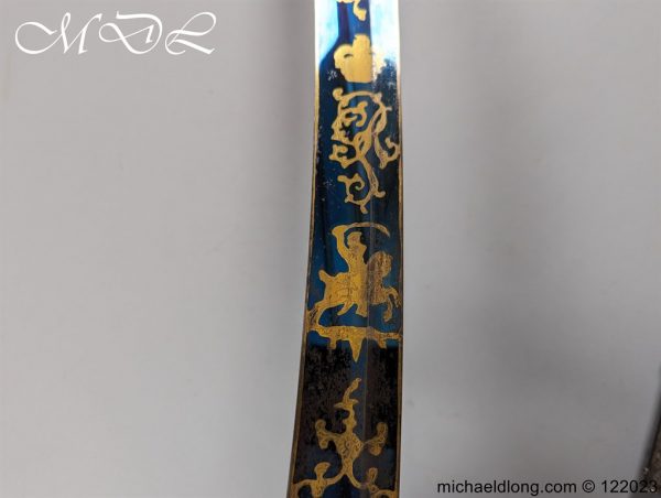 English 1796 Blue and Gilt Light Cavalry Officers Sword - Image 18