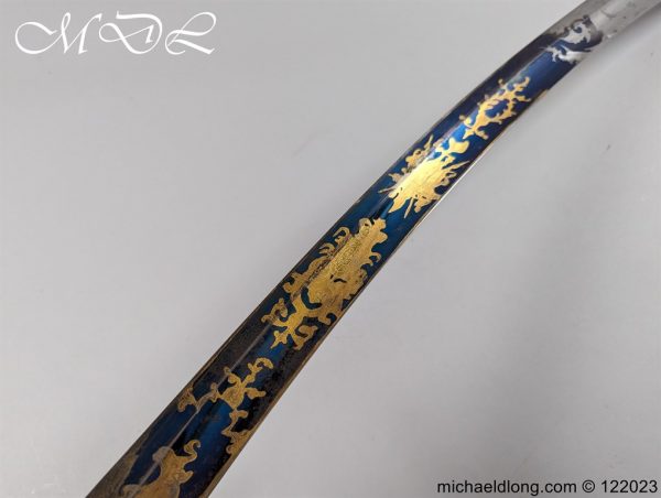 English 1796 Blue and Gilt Light Cavalry Officers Sword - Image 12