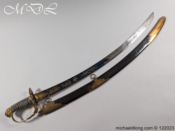 English Officers 1803 Blue and Gilt Sword