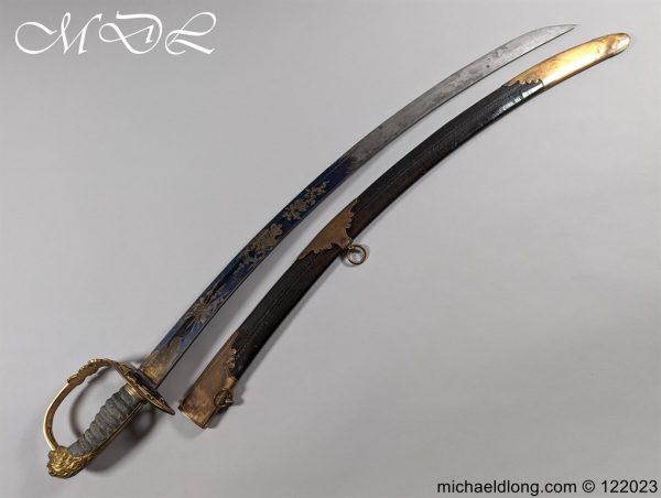 English Officers 1803 Blue and Gilt Sword - Image 35