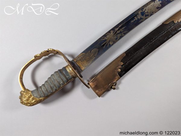 English Officers 1803 Blue and Gilt Sword - Image 34