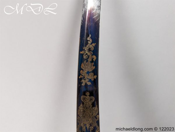 English Officers 1803 Blue and Gilt Sword - Image 15