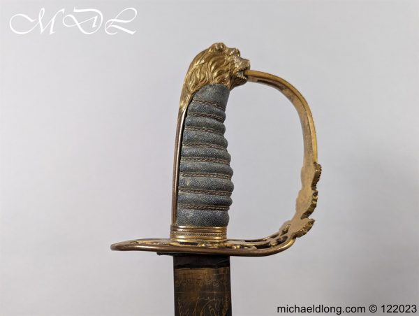 English Officers 1803 Blue and Gilt Sword - Image 13