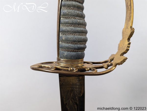 English Officers 1803 Blue and Gilt Sword - Image 12