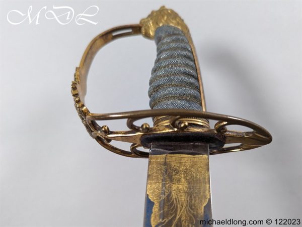 English Officers 1803 Blue and Gilt Sword - Image 8
