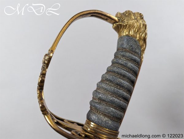 English Officers 1803 Blue and Gilt Sword - Image 7