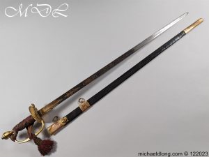 English Officer’s 1796 Infantry Sword Blue and Gilt