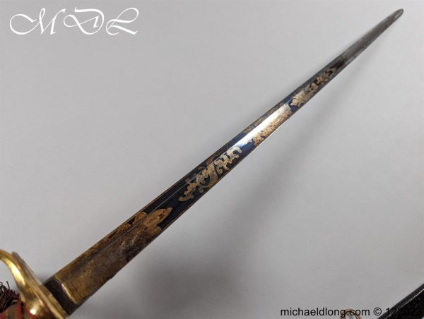 English Officer’s 1796 Infantry Sword Blue and Gilt - Image 16