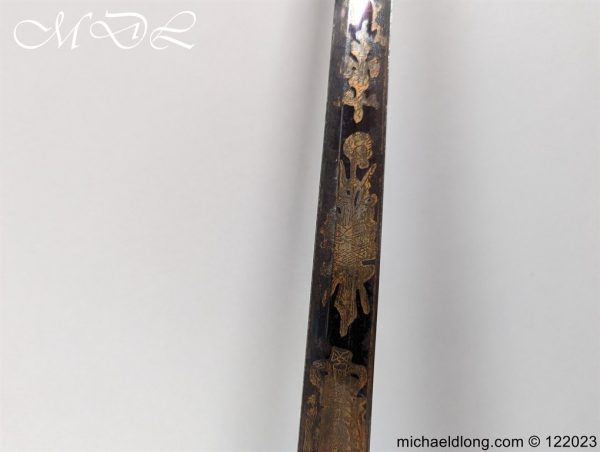 English Officer’s 1796 Infantry Sword Blue and Gilt - Image 12