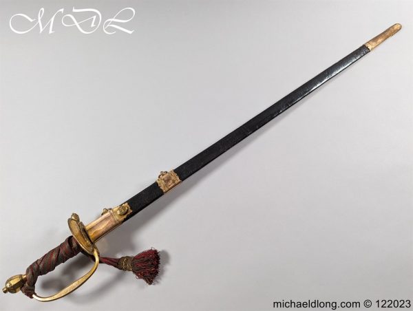 English Officer’s 1796 Infantry Sword Blue and Gilt