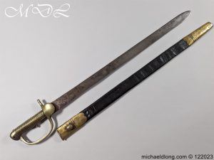 Baker Rifle Sword Bayonet and Scabbard by Hadley