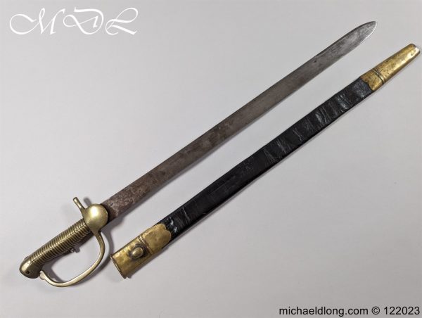 Baker Rifle Sword Bayonet and Scabbard by Hadley