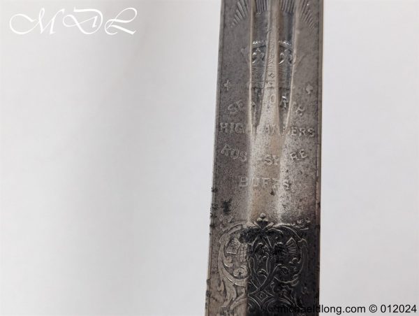 Seaforth Highlanders Ross - Shire Buffs Officer’s Sword - Image 18