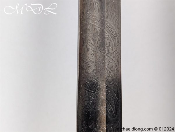 Scottish Clackmannan Rifles Officers Sword - Image 19