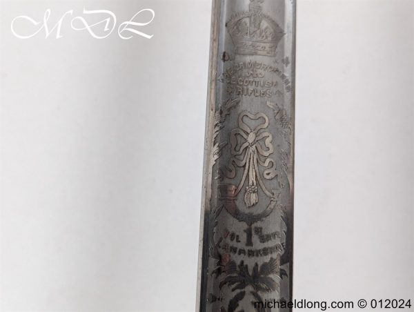 Scottish 1st Lanarkshire Rifle Cameronians Officers Sword - Image 19