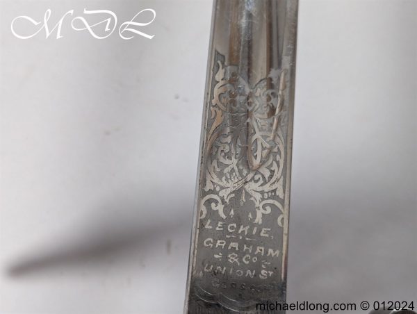Scottish 1st Lanarkshire Rifle Cameronians Officers Sword - Image 16