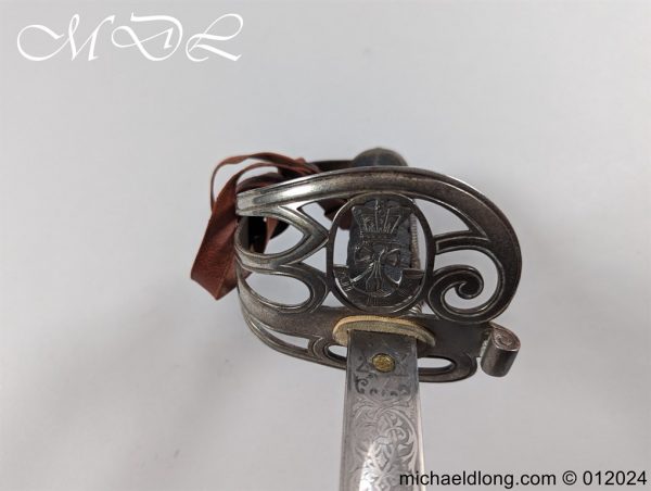 Scottish 1st Lanarkshire Rifle Cameronians Officers Sword - Image 5