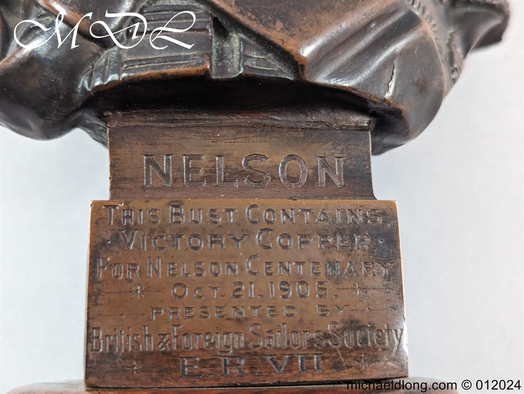 Admiral Lord Nelson Bust dated 1905 - Image 6