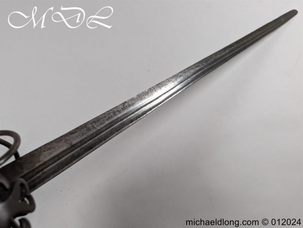 Scottish 18th C Basket Hilted Back Sword - Image 18