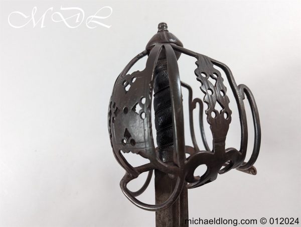 Scottish 18th C Basket Hilted Back Sword - Image 12