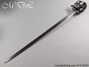 Scottish 18th C Basket Hilted Back Sword